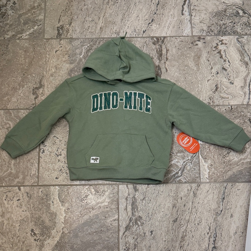 NWT Size 6 Wonder Nation Dino-Mite Green  Hoodie Sweatshirt